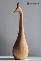 Figurine de cheval en bois fabriquée à la main Statue d'animal rustique Sculpture de cheval en bois minimaliste Style nordique décor à la maison ornement de Table
