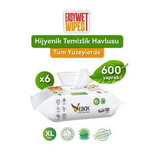 Easy Anti Allergic <b>Wet</b> <b>Wipes</b> Surface Cleaning Detergents 6x100 (600 Sheets) From Turkey for Effective Cleaning - Product Image 3
