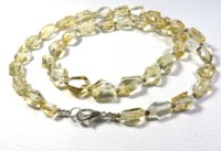 Collier de qualité supérieure de 18 pouces, 37 pièces de perles de citrine jaune naturelle à facettes de 8-15 mm, pépites lâches, effet de couleur changeante, pour la fabrication de bijoux