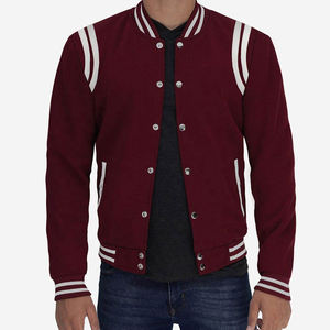 Veste universitaire de haute qualité, corps en laine, manches en cuir véritable, vêtements d'hiver, veste universitaire élégante et élégante pour homme - Product Image 1