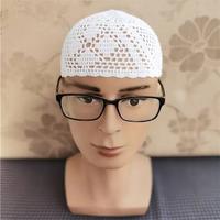 Gorros de hombre transpirables de ganchillo hechos a mano elásticos de algodón musulmán de alta calidad, gorros TUPI, gorros de Calavera, gorros de oración musulmanes tejidos