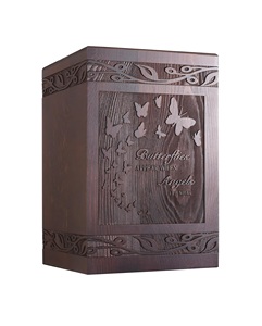Cremation <b>Urns</b> <b>for</b> <b>Human</b> <b>Ashes</b> Adult Male Female, Wooden Carved Butterfly <b>Urns</b> Box and Casket <b>for</b> <b>Ashes</b> Men Women Child, Pets - Product Image 1