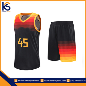Conjunto de camiseta de baloncesto para hombre adulto de diseño personalizado transpirable sublimación logotipo impreso uniforme de entrenamiento de baloncesto liso - Product Image 2
