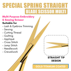 El más vendido, tijera de resorte para cejas, recorte delicado de pestañas o cutículas, doble acción, libre de óxido, Color personalizado, cortes sin esfuerzo - Product Image 5