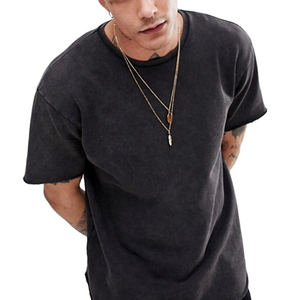 เสื้อยืดผ้าฝ้าย100% สำหรับผู้ชายเสื้อยืดลำลองสีพื้น - Product Image 5