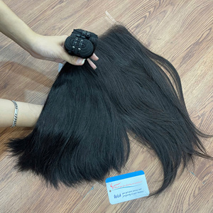 ¡PRODUCTO NUEVO! Extensiones de cabello humano vietnamita Extensiones de cabello de trama recta natural Extensiones de cabello dibujado Doble - Product Image 6