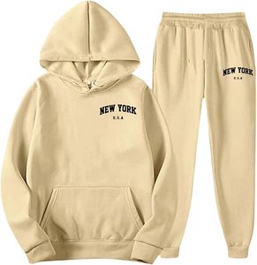 Sudadera con capucha pantalones de chándal Conjuntos Cargo Pantalones Chándales Unisex Trajes de chándal Conjunto de 2 piezas - Product Image 1