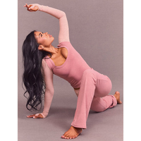 Ensemble Lounge Y2K Personnalisé 2026 pour Femme : Chemise et Pantalon de Yoga Évasé à Taille Rabattable – Ensemble 2 Pièces de Haute Qualité pour Grandes Tailles