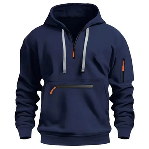High Quality 300gsm Boxy Hoodie for <b>Men</b> Cotton Heavyweight Hoodie <b>Pullover</b> Sweatshirt Custom Logo French Terry Blank Hoodies - Product Image 1