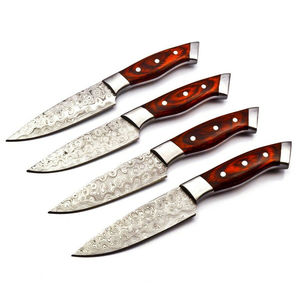 ชุดมีดเชฟทำจากเหล็กดามัสกัสแท้ทำด้วยมือมีมือจับไม้เป็นพิเศษมีความทนทานสูง - Product Image 3