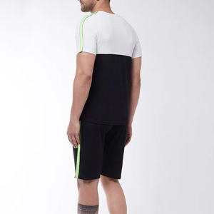 Custom Two-Piece Men's Winter <b>Set</b> Thick <b>Sweat</b> Short Sleeve T-Shirt and Shorts - Product Image 4