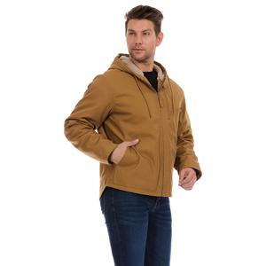 Veste à capuche en toile de canard doublée Sherpa pour hommes Vêtements de travail d'hiver avec vestes en toile de canard doublées de style Hip Hop - Product Image 5
