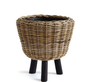 Hand-Woven Indoor Seagrass <b>Basket</b> with Iron Handle Large Laundry <b>Basket</b> <b>Flower</b> Pot Pots <b>Basket</b> Sea Grass Material - Product Image 5