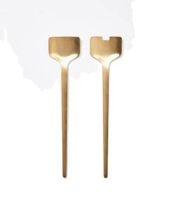 12 pouces vente plats serveur cuillères à la main abordable en bois cuillère et fourchette salade meilleure qualité bois par STAR CRAFTS INDIA - Product Image 1