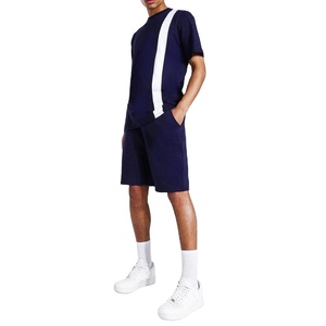 Ensemble Twin Set Homme Été en Coton Lourd de Haute Qualité, Nouveau Design, T-shirts et Shorts, Vêtements Homme Grandes Tailles - Product Image 1