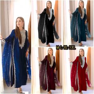 ชุดเดรสยาวสำหรับงานปาร์ตี้ชุดเดรสยาวปักลายสวยงามชุดเดรสสำหรับงานปาร์ตี้ใหม่ - Product Image 5