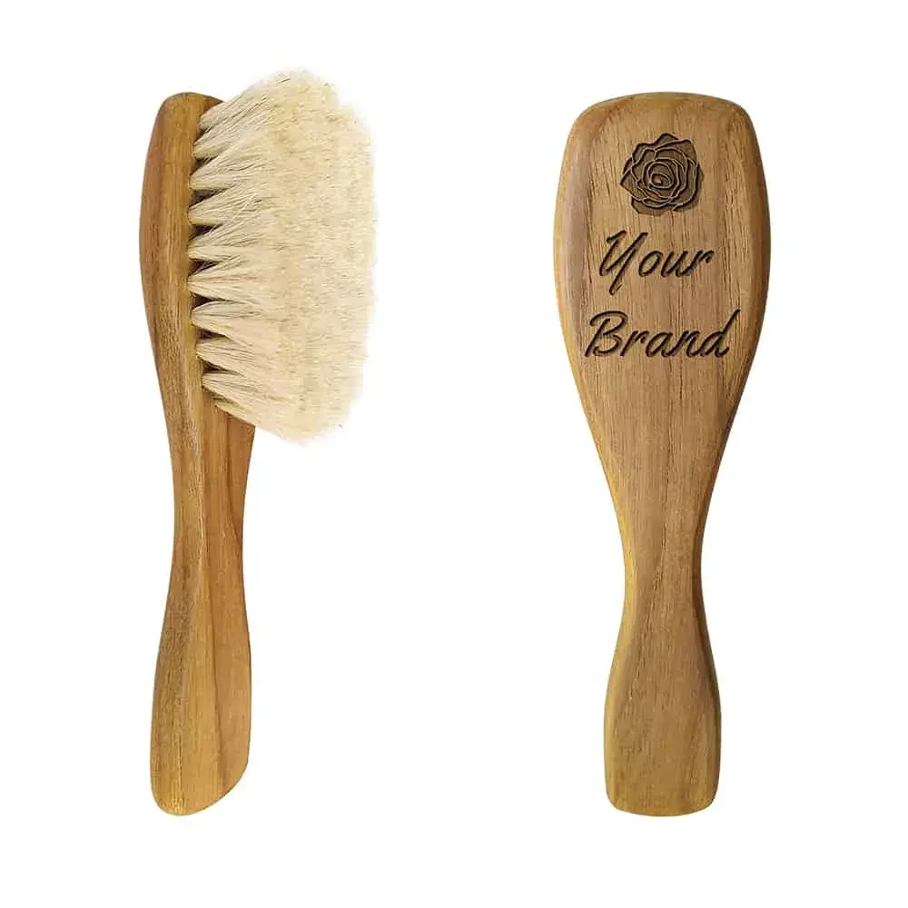 New Product Customized Personal Logo ECO Friendly Wood Washing Face Tool Face Brush Soft bristles skin face cleanser wash scrub