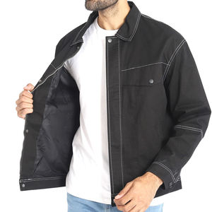 Stylish men denim jacket vintage distressed blue <b>jean</b> coat thick winter wear warm <b>lined</b> outerwear classic casual - Product Image 5