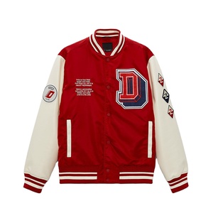 แจ็คเก็ตบอมเบอร์ผ้าวูล/โพลีเอสเตอร์แบบปรับแต่งได้ ยอดนิยมประจำปี 2025 สำหรับผู้ชาย พร้อมโลโก้ด้านหน้า กันลม สไตล์สตรีทแวร์ - Product Image 1