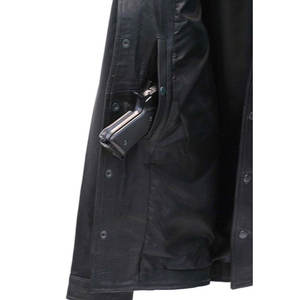 Mejor diseño hecho a medida Logo hombres camisa de cuero Real piel de oveja camisa de cuero de manga completa camisa de cuero - Product Image 4