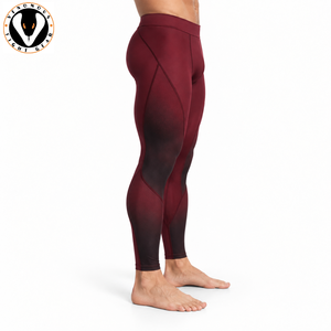 Les leggings de compression pour hommes offrent un ajustement de soutien, un confort extensible et une mobilité flexible pour l'entraînement physique et les activités sportives. - Product Image 3