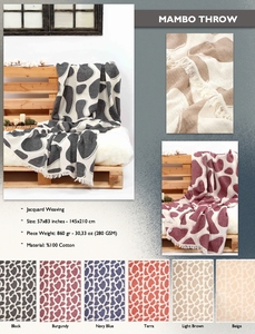 ผ้าคลุมเตียง DAFNI BIG PAZAR ผ้าฝ้าย 100% ระบายอากาศได้ดี ทอแบบแจ็คการ์ด ย้อมสีพื้น แต่งพู่หนังกลับ ขนาด 200x230 ซม. ผ้าปิเก้สำหรับฤดูร้อน น้ำหนัก 300 กรัม/ตร.ม. - Product Image 2