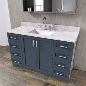 Gabinetes de cocina y tocador de baño de madera maciza ecológica de 1 pulgada azul medianoche - Product Image 3