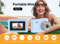 Mini Cámara Portátil HD 1080P para Grabación de Fotos y Vídeos en Interiores y Exteriores con Zoom Digital, Cámara Instantánea, Mini Cámara de Pulgar
