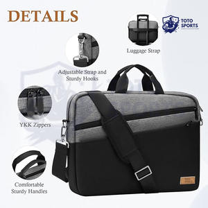 Bolsa para Portátil Unisex Gris Negra de Alta Calidad, Ligera, a Precio Razonable, con Múltiples Bolsillos, Impermeable, Cómoda y Transpirable - Product Image 6