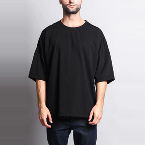 เสื้อยืดคอกลมแขนสั้นผู้ชายรุ่นใหม่ ผ้าฝ้าย 200 GSM สีพื้น เรียบง่าย สวมใส่สบาย ทรงหลวม แห้งเร็ว เป็นมิตรกับสิ่งแวดล้อม - Product Image 6