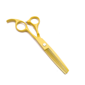 Ciseaux de coiffeur en acier inoxydable couleur or, lame droite tranchante, ciseaux de salon de coupe de cheveux, conseils de coiffure confortables - Product Image 6