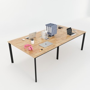 HBOV013-4-Person Contemporary Oval Concept <b>Workstation</b> 240x120 Cluster System with Assembly Legs - Product Image 1
