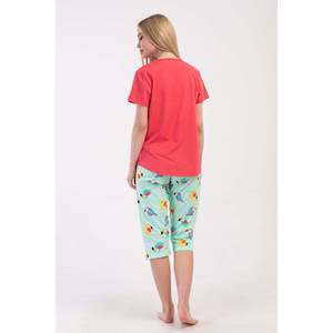 Ensemble de vêtements pour femmes P.SUPREM O YAKA KISA KOL ETEGI OVAL KAPRI - FUSYA - FUSYA - Product Image 3