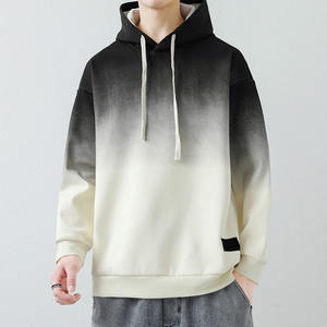 Sweat à capuche pour homme en molleton à dégradé tie-dye, multicolores, 100% coton - Product Image 6