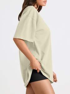 Camiseta de algodón de moda para mujer, ropa ecológica de manga corta con estampado OEM personalizado para pedidos al por mayor - Product Image 3