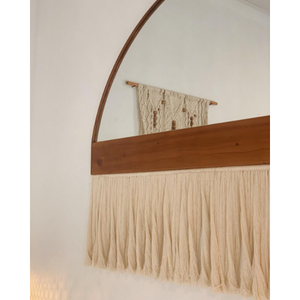 Espejo de Pared Decorativo Boho Moderno Hecho a Mano, Espejo de Macramé de Media Luna para Decoración Bohemia - Product Image 2