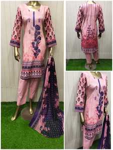 Ladies Plus Size Summer Dresses Pakistan Solid Pattern Vêtements pour femmes Readymade Sweaters Embroidery Shalwar Kameez Suits - Product Image 2