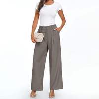 Pantalon large taille mi-haute pour femme, respirant, écologique, ample et confortable, idéal pour l'été, en nylon/coton, antistatique