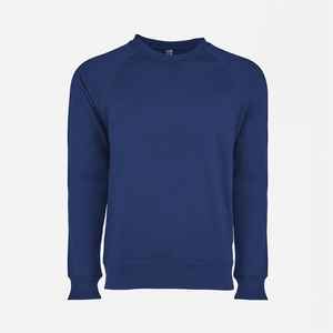 Sweat-shirt bleu royal raglan unisexe manches raglan impression personnalisée logo col rond pull à capuche en éponge - Product Image 1