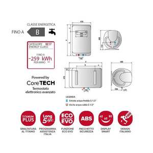 Calentador de Agua Eléctrico Vertical Ariston Shape Eco Evo 80 V/5 - Product Image 5