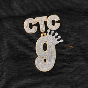 Haute qualité 10K or massif Moissanite diamant CTC 9 pendentif collier glacé Hip Hop bijoux usine directe fabricant - Product Image 2
