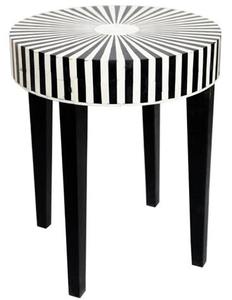 Faiza ที่วางคอนโซลฝังกระดูกลายทางสีดำสีขาวงานฝีมือสำหรับตกแต่งบ้านในโรงแรมทันสมัยไม่เหมือนใครสำหรับเฟอร์นิเจอร์ห้องรับแขกโรงแรม - Product Image 2