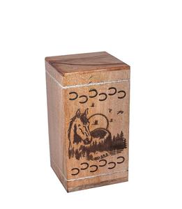 Urnas de madera hechas a mano para cenizas humanas Urna de cremación de sol naciente grande para adultos para cenizas-Urna de entierro para columbario - Product Image 1