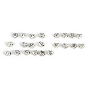 Collar de Plata de Ley 925 con Letra y Corazón, 46 cm, para Uso Diario Femenino - Product Image 2