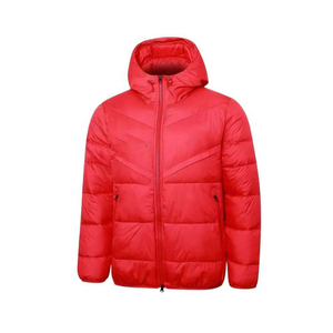 Veste légère et respirante en toile à capuche avec fermeture éclair, rembourrage confortable, idéale pour les journées froides, usage quotidien et streetwear. - Product Image 1