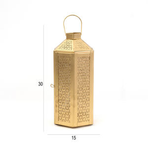 Candelabro Marroquí de Metal Dorado, Diseño de Venta Caliente para Ramadán 2026, para Decoración de Mesa y Suelo del Hogar - Product Image 6