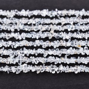 Cuentas sueltas con forma de virutas sin cortar de cuarzo de cristal Natural, cuentas de piedras preciosas irregulares en bruto de piedra de cuarzo de 3-12mm para la fabricación de joyas a granel - Product Image 2