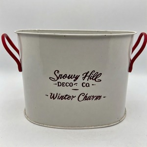 Jardinera floral de escarcha de invierno para jardines festivos Metal galvanizado Ligero Durable Personalizable para arreglos de temporada - Product Image 2