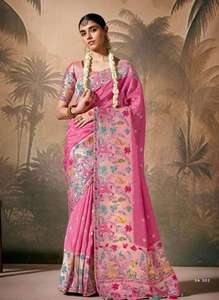 เสื้อสเวตเตอร์ผ้าไหมส่าหรีจากอินเดียชุดดีไซน์เนอร์เอเวอร์กรีน - Product Image 5