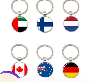 Circulaire <span class=keywords><strong>carte</strong></span> du monde porte-clés pendentif ornement métal Design avec drapeaux <span class=keywords><strong>états</strong></span>-<span class=keywords><strong>unis</strong></span> italie Palestine <span class=keywords><strong>Canada</strong></span> autres pays - Product Image 6